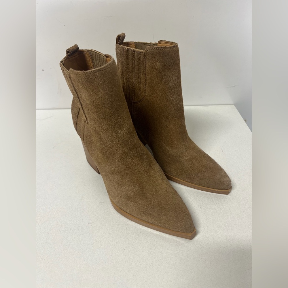 Marc Fisher Brown Suede Ankle Booties 7.5